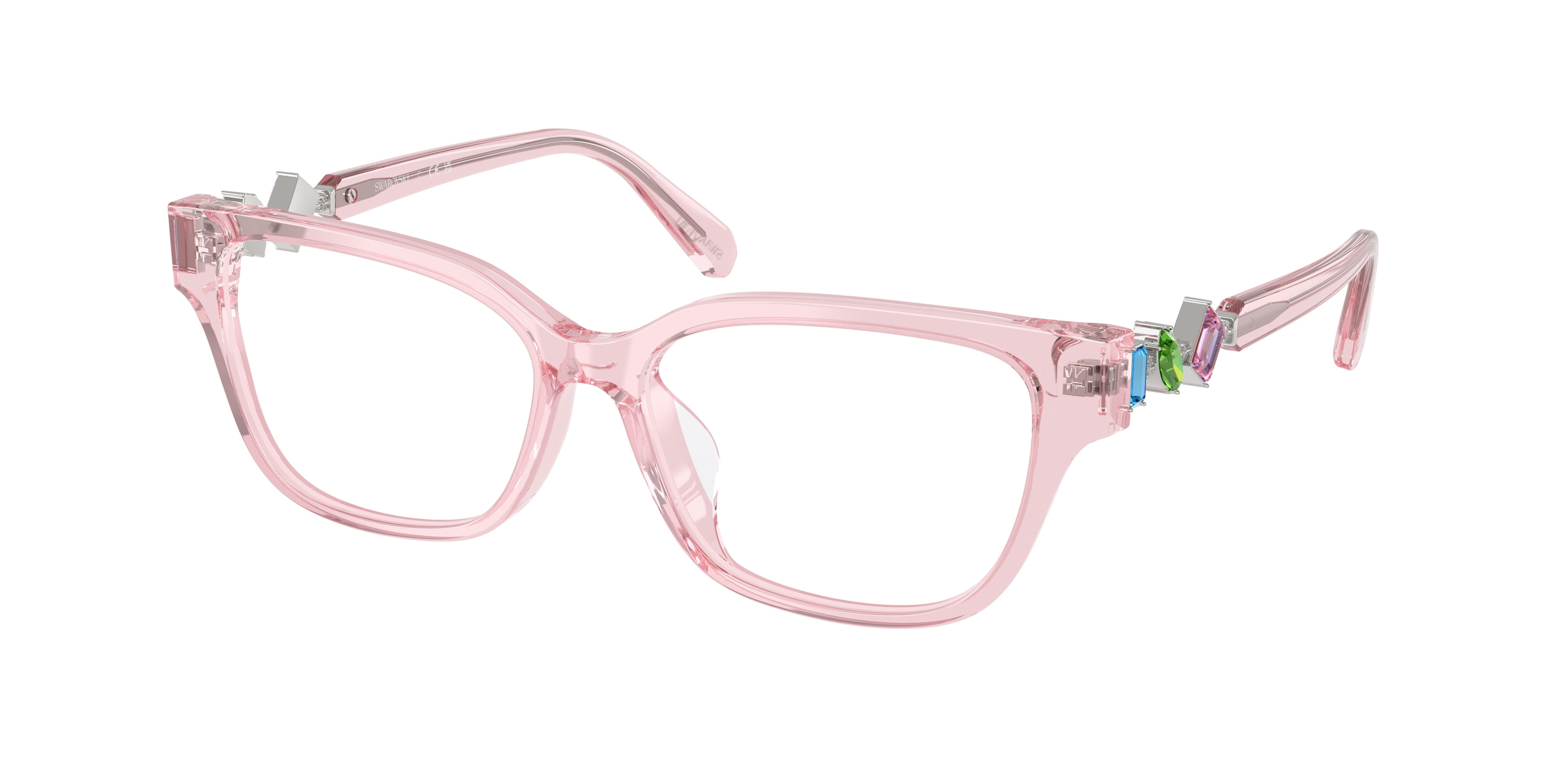 Swarovski Damen SK2049D 3001 Optische Fassungen Acetat Rosa Transparent Pillow Normal-image